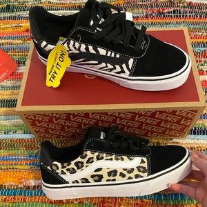 🐆 BRAND NEW Cheetah/Zebra Print Mix Vans Old Skool
